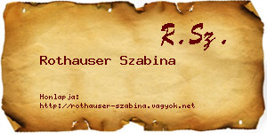 Rothauser Szabina névjegykártya
